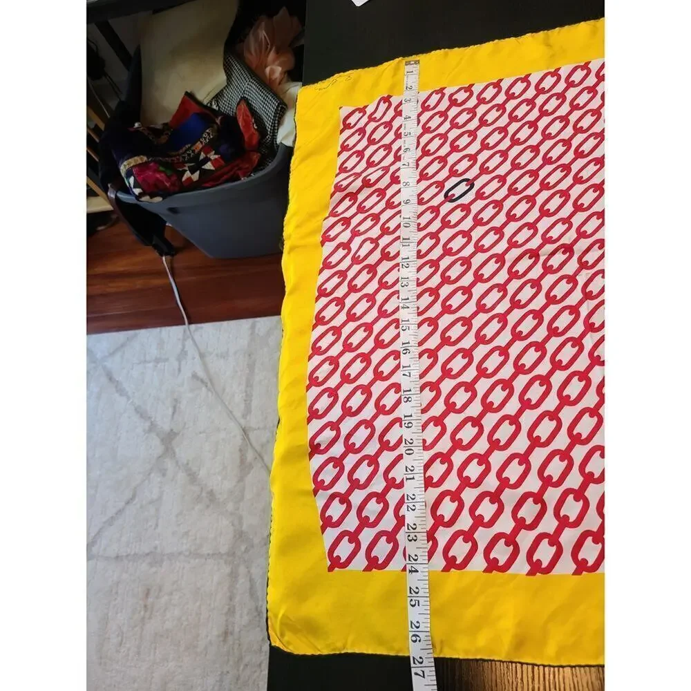 Vintage Jean Casanave hand-rolled silk scarf